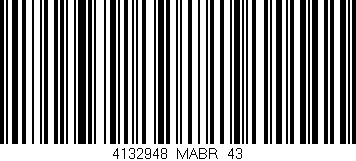 Código de barras (EAN, GTIN, SKU, ISBN): '4132948/MABR_43'