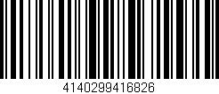 Código de barras (EAN, GTIN, SKU, ISBN): '4140299416826'