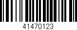 Código de barras (EAN, GTIN, SKU, ISBN): '41470123'