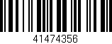 Código de barras (EAN, GTIN, SKU, ISBN): '41474356'