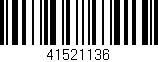 Código de barras (EAN, GTIN, SKU, ISBN): '41521136'