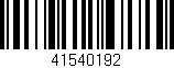 Código de barras (EAN, GTIN, SKU, ISBN): '41540192'