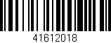 Código de barras (EAN, GTIN, SKU, ISBN): '41612018'