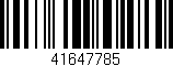 Código de barras (EAN, GTIN, SKU, ISBN): '41647785'
