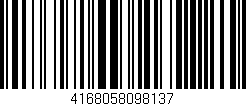 Código de barras (EAN, GTIN, SKU, ISBN): '4168058098137'