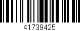 Código de barras (EAN, GTIN, SKU, ISBN): '41739425'