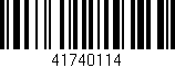 Código de barras (EAN, GTIN, SKU, ISBN): '41740114'