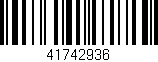 Código de barras (EAN, GTIN, SKU, ISBN): '41742936'