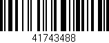 Código de barras (EAN, GTIN, SKU, ISBN): '41743488'