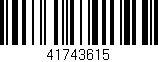 Código de barras (EAN, GTIN, SKU, ISBN): '41743615'