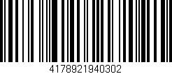 Código de barras (EAN, GTIN, SKU, ISBN): '4178921940302'