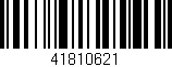 Código de barras (EAN, GTIN, SKU, ISBN): '41810621'