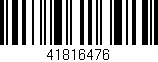 Código de barras (EAN, GTIN, SKU, ISBN): '41816476'