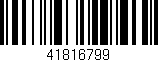 Código de barras (EAN, GTIN, SKU, ISBN): '41816799'