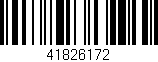 Código de barras (EAN, GTIN, SKU, ISBN): '41826172'