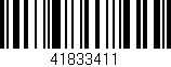 Código de barras (EAN, GTIN, SKU, ISBN): '41833411'