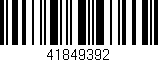 Código de barras (EAN, GTIN, SKU, ISBN): '41849392'