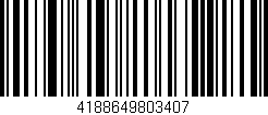 Código de barras (EAN, GTIN, SKU, ISBN): '4188649803407'