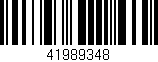 Código de barras (EAN, GTIN, SKU, ISBN): '41989348'