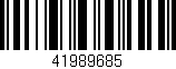 Código de barras (EAN, GTIN, SKU, ISBN): '41989685'