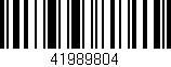 Código de barras (EAN, GTIN, SKU, ISBN): '41989804'