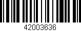 Código de barras (EAN, GTIN, SKU, ISBN): '42003636'