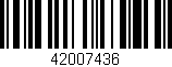 Código de barras (EAN, GTIN, SKU, ISBN): '42007436'