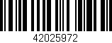 Código de barras (EAN, GTIN, SKU, ISBN): '42025972'