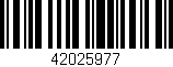 Código de barras (EAN, GTIN, SKU, ISBN): '42025977'