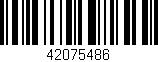 Código de barras (EAN, GTIN, SKU, ISBN): '42075486'