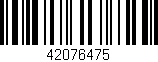 Código de barras (EAN, GTIN, SKU, ISBN): '42076475'