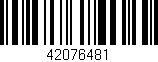 Código de barras (EAN, GTIN, SKU, ISBN): '42076481'