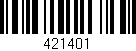 Código de barras (EAN, GTIN, SKU, ISBN): '421401'