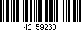 Código de barras (EAN, GTIN, SKU, ISBN): '42159260'