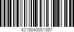 Código de barras (EAN, GTIN, SKU, ISBN): '4219040551397'