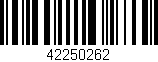 Código de barras (EAN, GTIN, SKU, ISBN): '42250262'