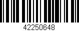 Código de barras (EAN, GTIN, SKU, ISBN): '42250648'