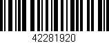 Código de barras (EAN, GTIN, SKU, ISBN): '42281920'