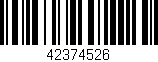 Código de barras (EAN, GTIN, SKU, ISBN): '42374526'