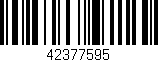 Código de barras (EAN, GTIN, SKU, ISBN): '42377595'