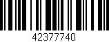 Código de barras (EAN, GTIN, SKU, ISBN): '42377740'