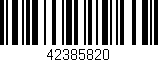 Código de barras (EAN, GTIN, SKU, ISBN): '42385820'