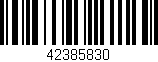 Código de barras (EAN, GTIN, SKU, ISBN): '42385830'