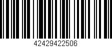 Código de barras (EAN, GTIN, SKU, ISBN): '42429422506'