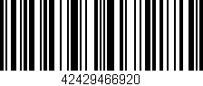 Código de barras (EAN, GTIN, SKU, ISBN): '42429466920'