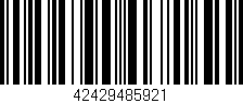 Código de barras (EAN, GTIN, SKU, ISBN): '42429485921'