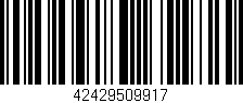 Código de barras (EAN, GTIN, SKU, ISBN): '42429509917'