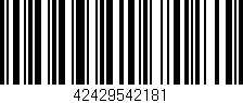 Código de barras (EAN, GTIN, SKU, ISBN): '42429542181'