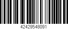 Código de barras (EAN, GTIN, SKU, ISBN): '42429548091'