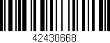 Código de barras (EAN, GTIN, SKU, ISBN): '42430668'